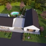 Grandio új építésű, prémium minőségű családi ház - felülnézet