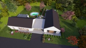 Grandio új építésű, prémium minőségű családi ház - felülnézet